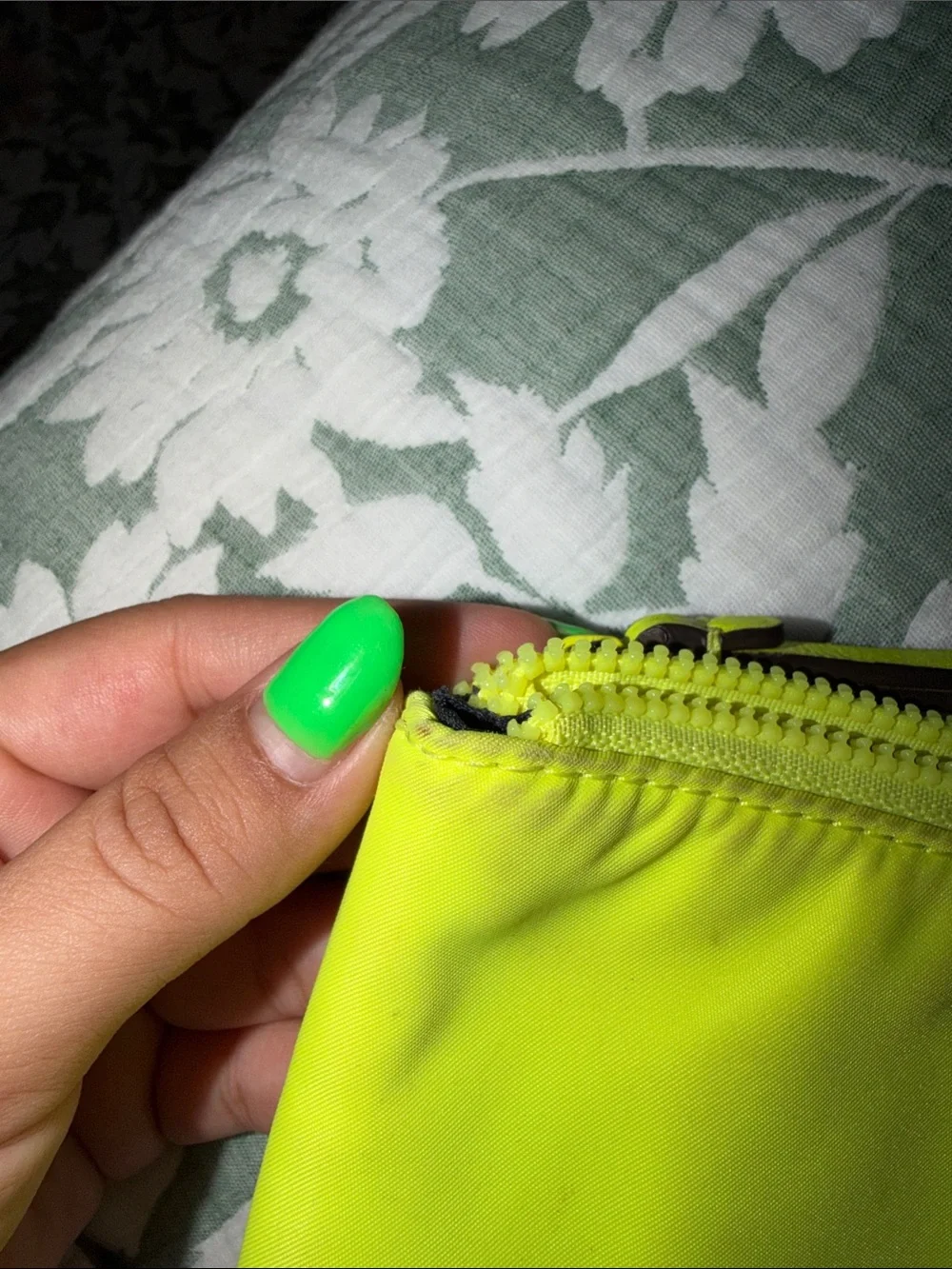 kate spade Neon Yellow Zip Wristlet Pouch
